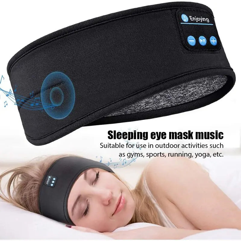 (ONLY UNITED STATES) Fone Bluetooth Earphones Sports Sleeping Headband Elastic Wireless Headphones Music Eye Mask Wireless Bluetooth Headset Headband